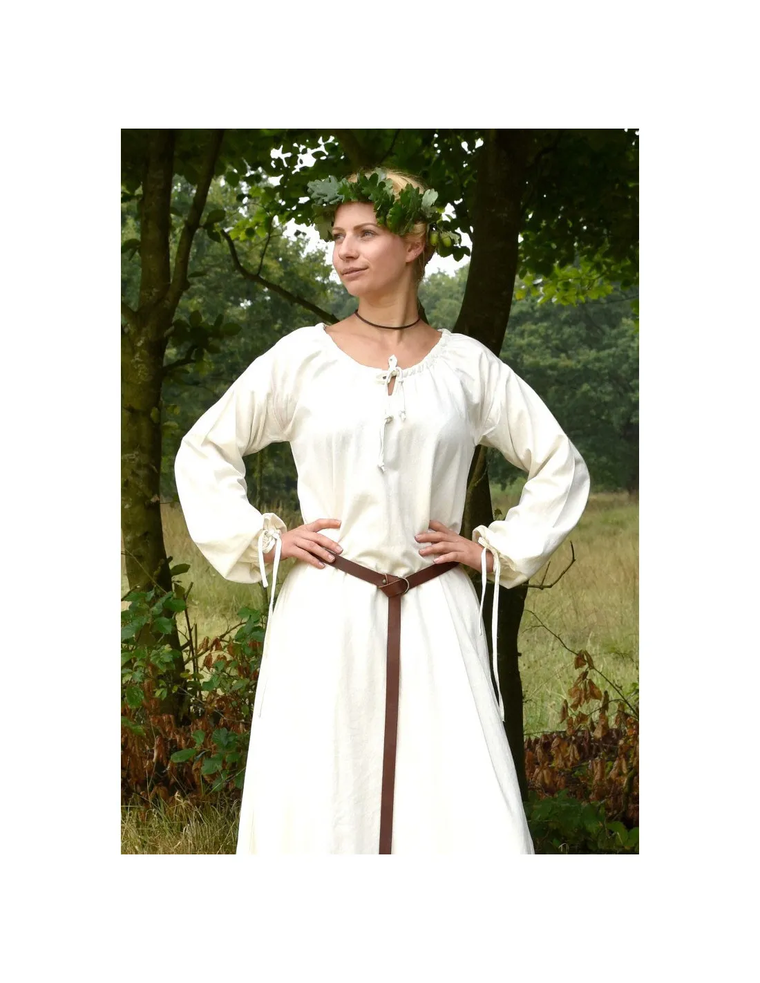 Vestido medieval Ana, blanco