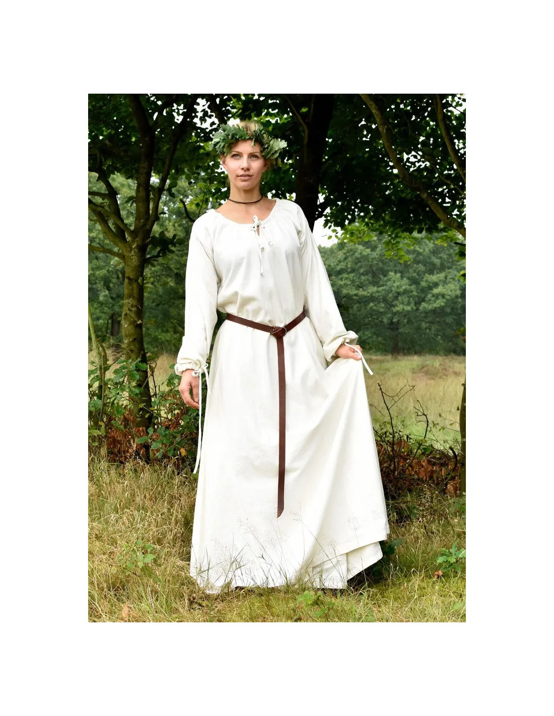 Vestido medieval Ana, blanco