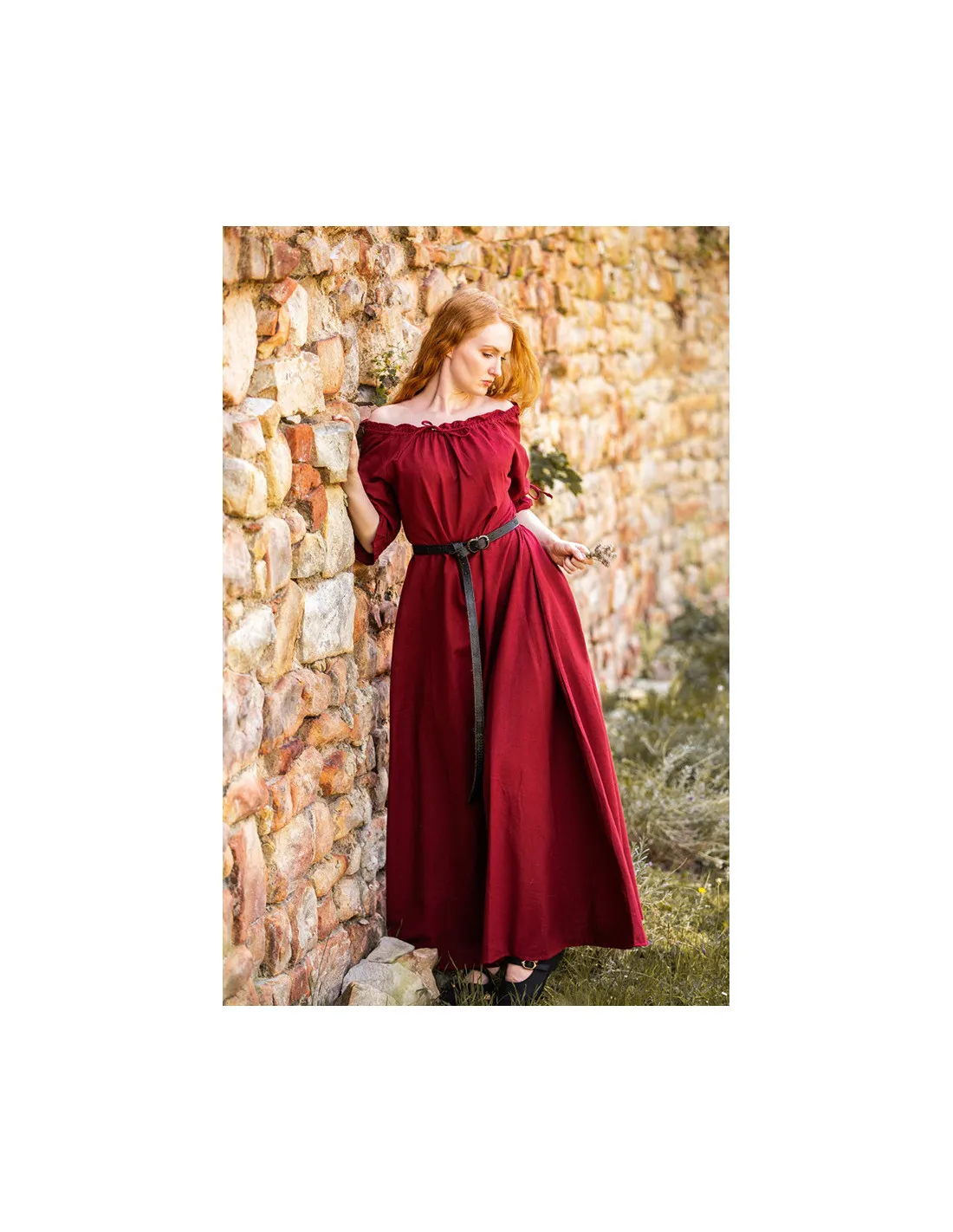 Vestido medieval Karen, rojo