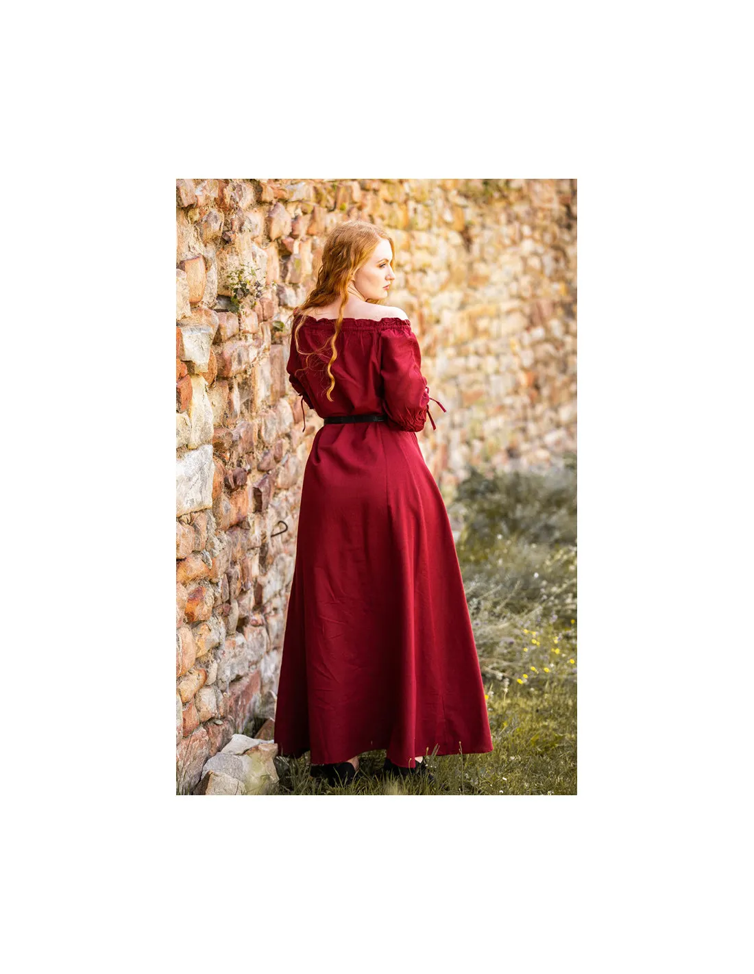 Vestido medieval Karen, rojo