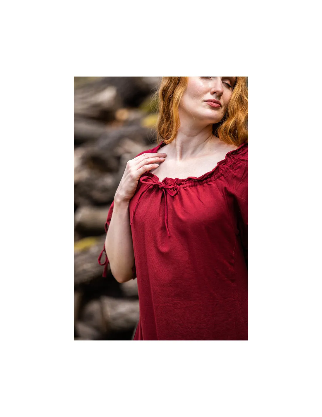 Vestido medieval Karen, rojo