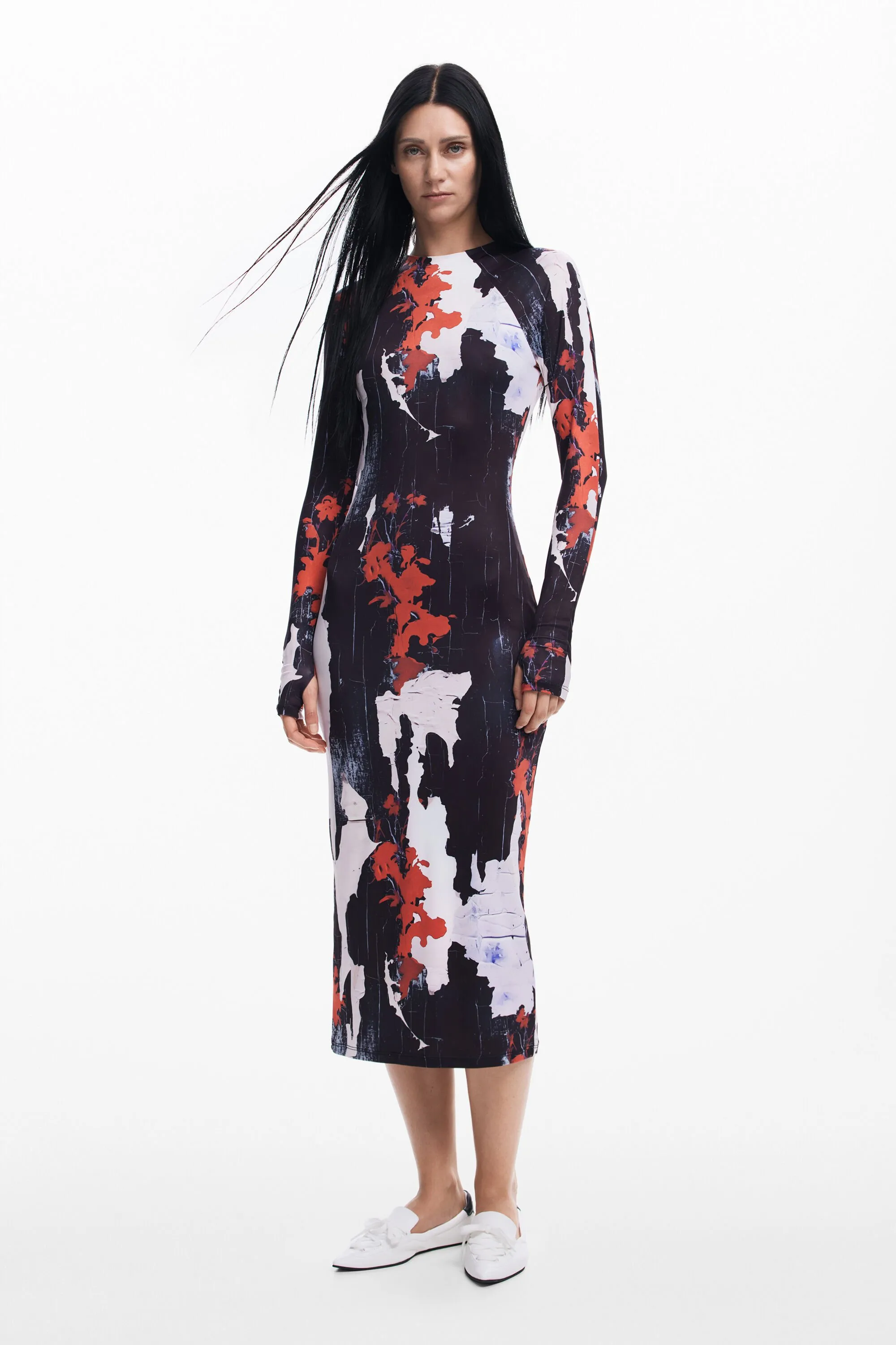Vestido midi estampado Maitrepierre