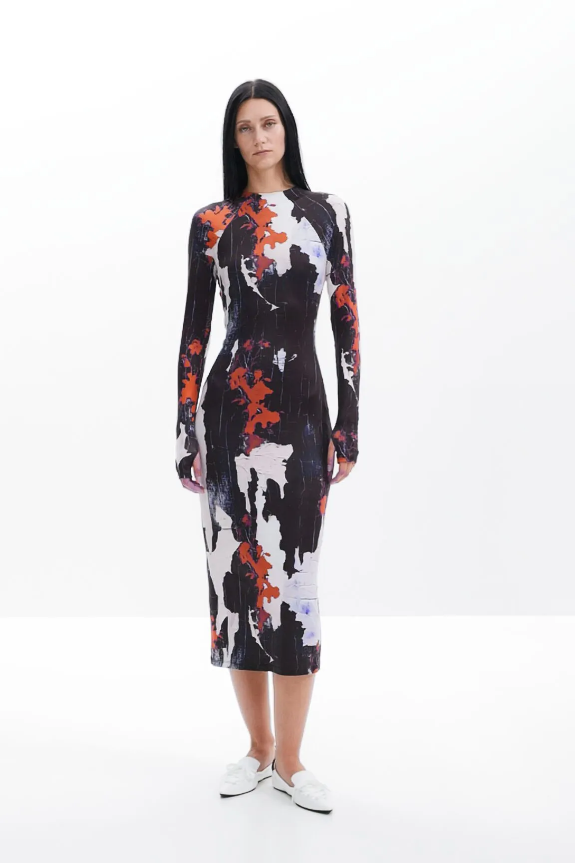 Vestido midi estampado Maitrepierre
