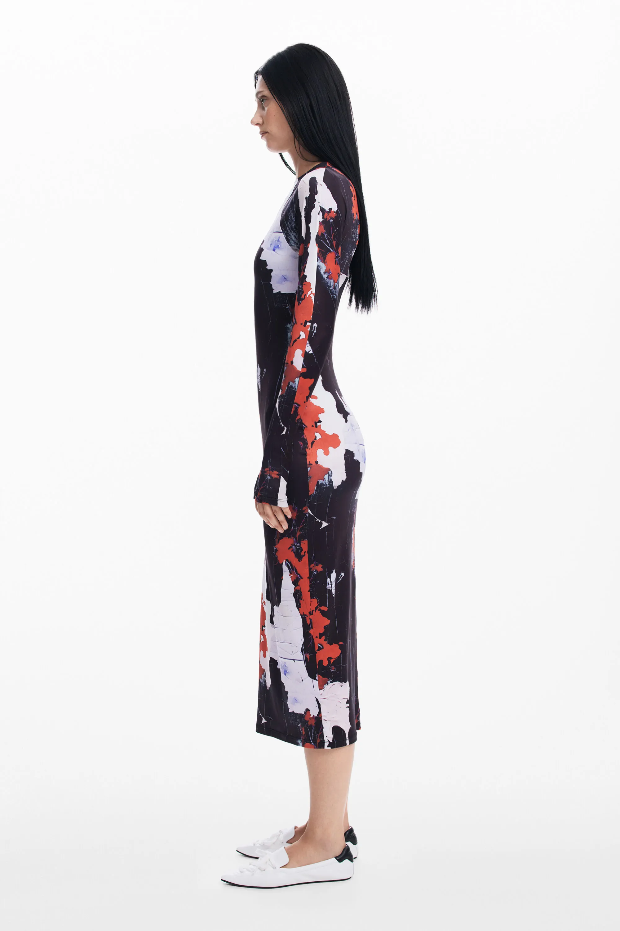 Vestido midi estampado Maitrepierre