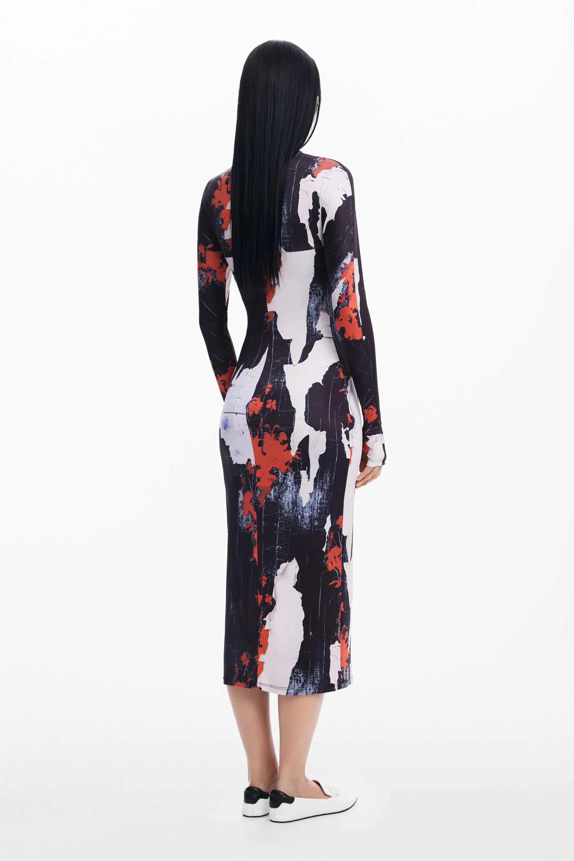 Vestido midi estampado Maitrepierre