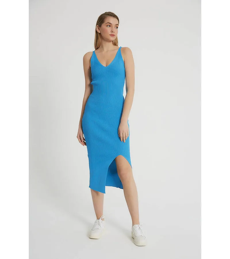 VESTIDO MUJER CANALé ELáSTICO  T93513  AZUL