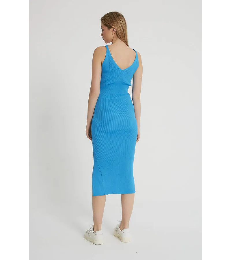 VESTIDO MUJER CANALé ELáSTICO  T93513  AZUL