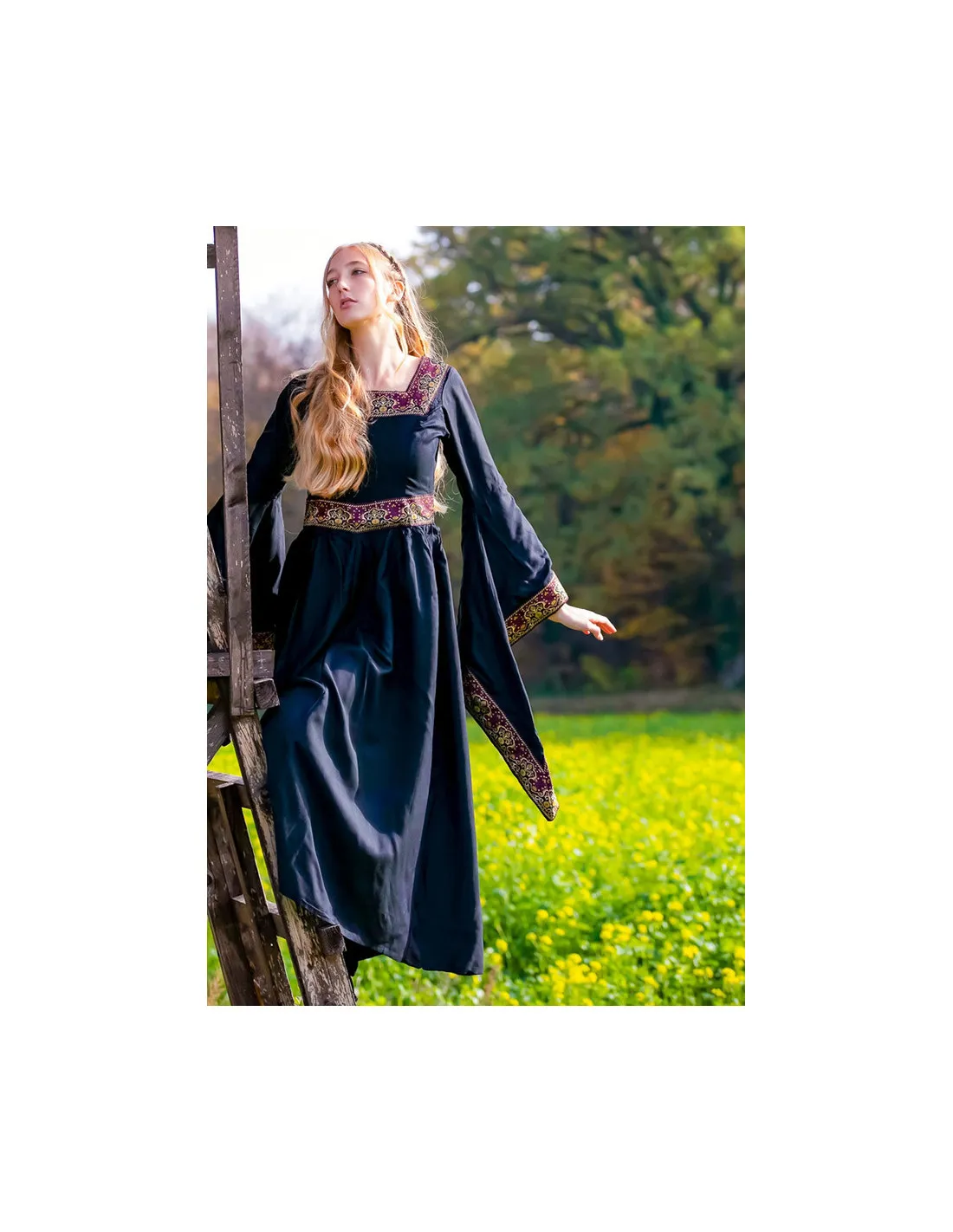 Vestido nobleza medieval, negro