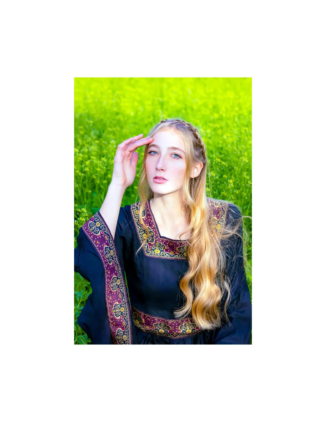 Vestido nobleza medieval, negro