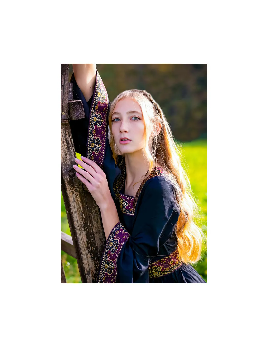 Vestido nobleza medieval, negro