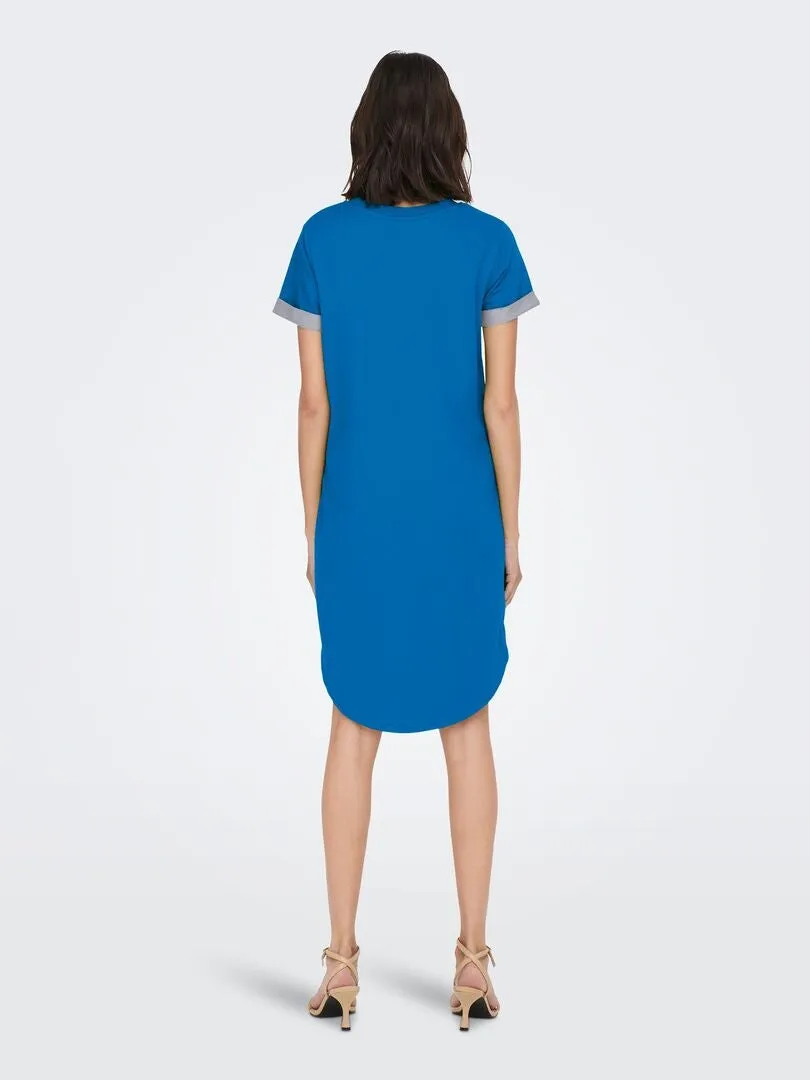 VESTIDO TIPO SUDADERA 'JDY'  AZUL