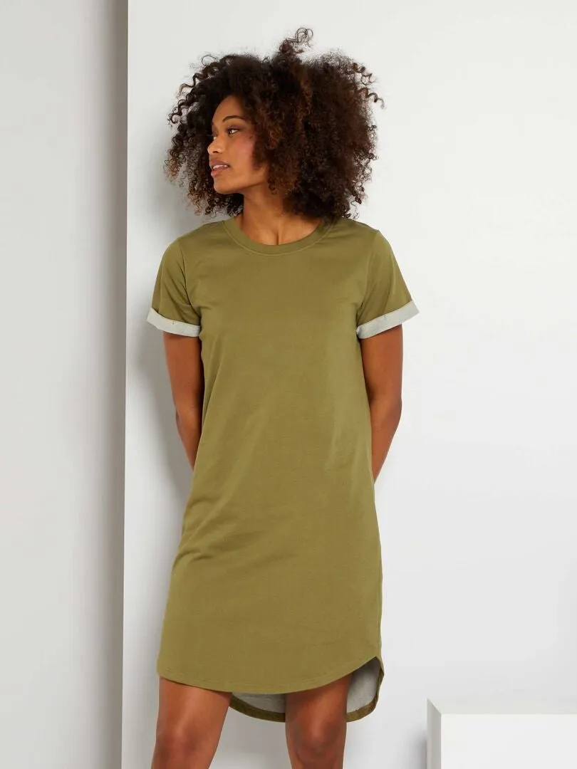 VESTIDO TIPO SUDADERA 'JDY'  KAKI