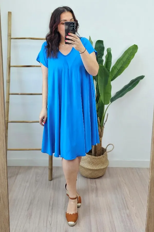 Vestido Viscosa Azulon