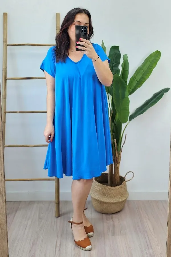 Vestido Viscosa Azulon