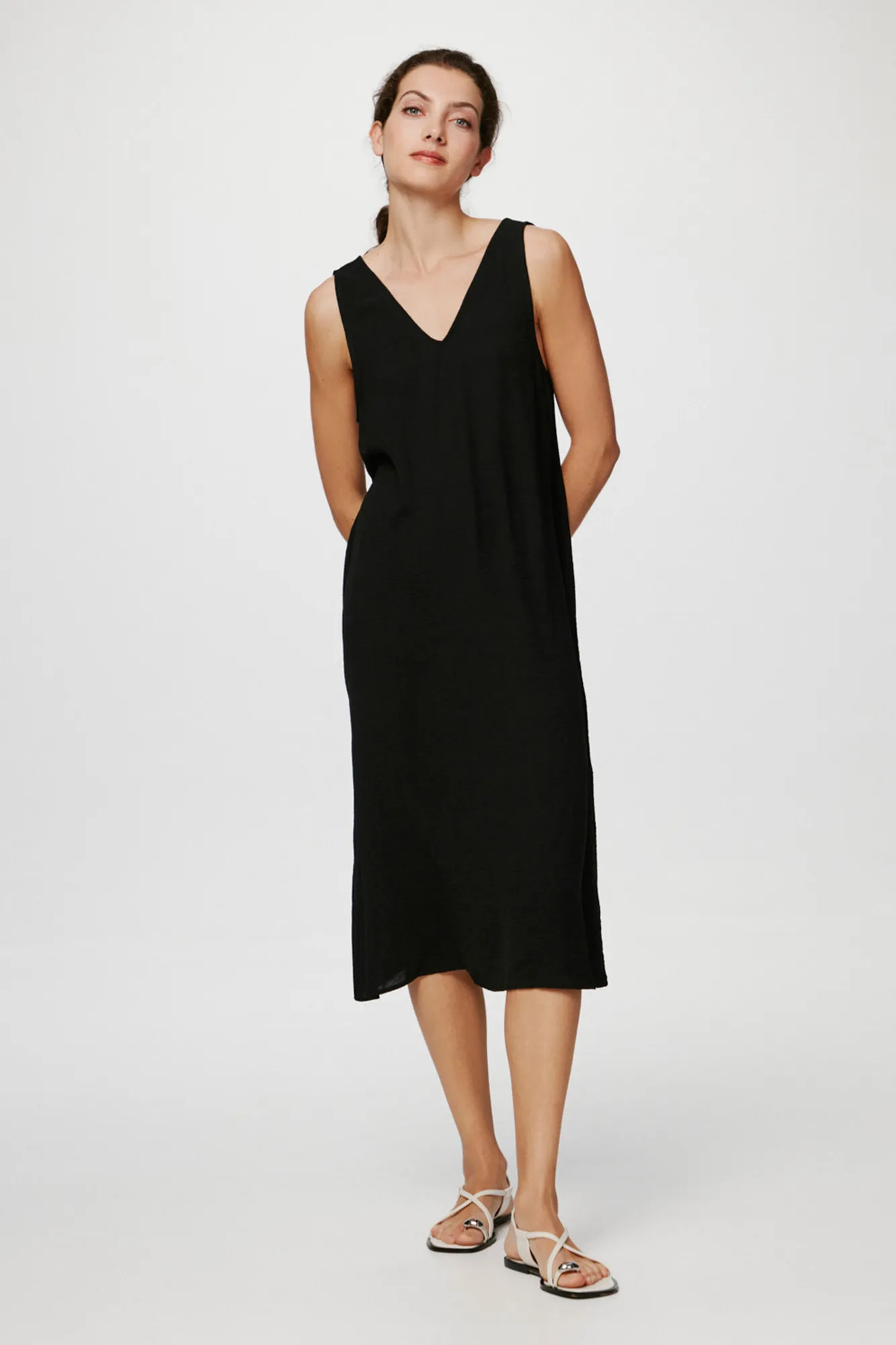 Vila Vestido midi sin mangas