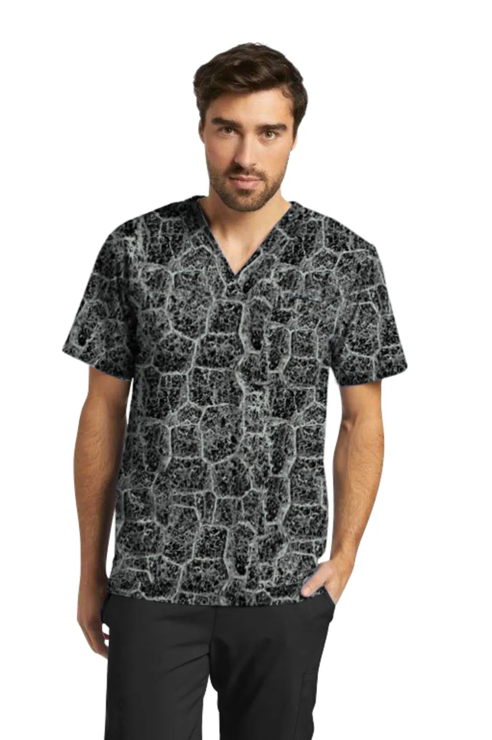 WHITE CROSS FIT VNECK TOP RIVER STONE BLACK