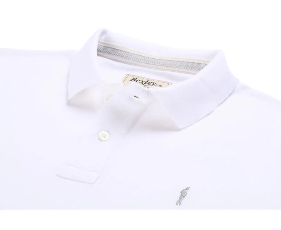 WHITE MEN'S COTTON POLO SHIRT  ANDY II