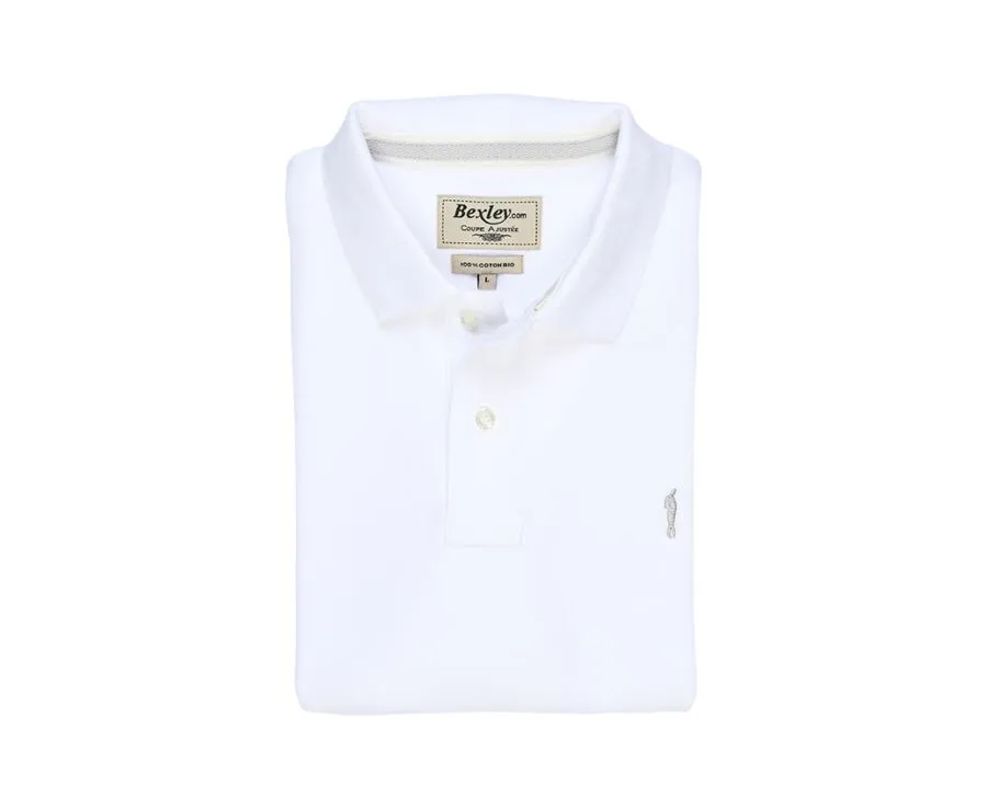 WHITE MEN'S COTTON POLO SHIRT  ANDY II