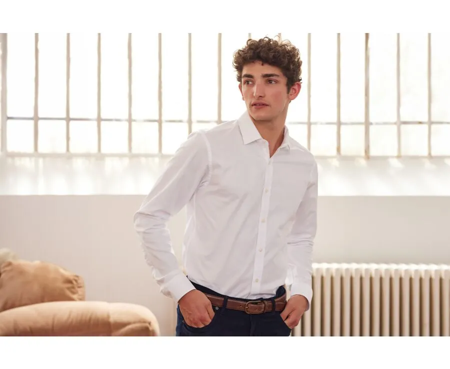 WHITE OXFORD COTTON SHIRT  EVRARD