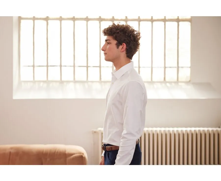WHITE OXFORD COTTON SHIRT  EVRARD