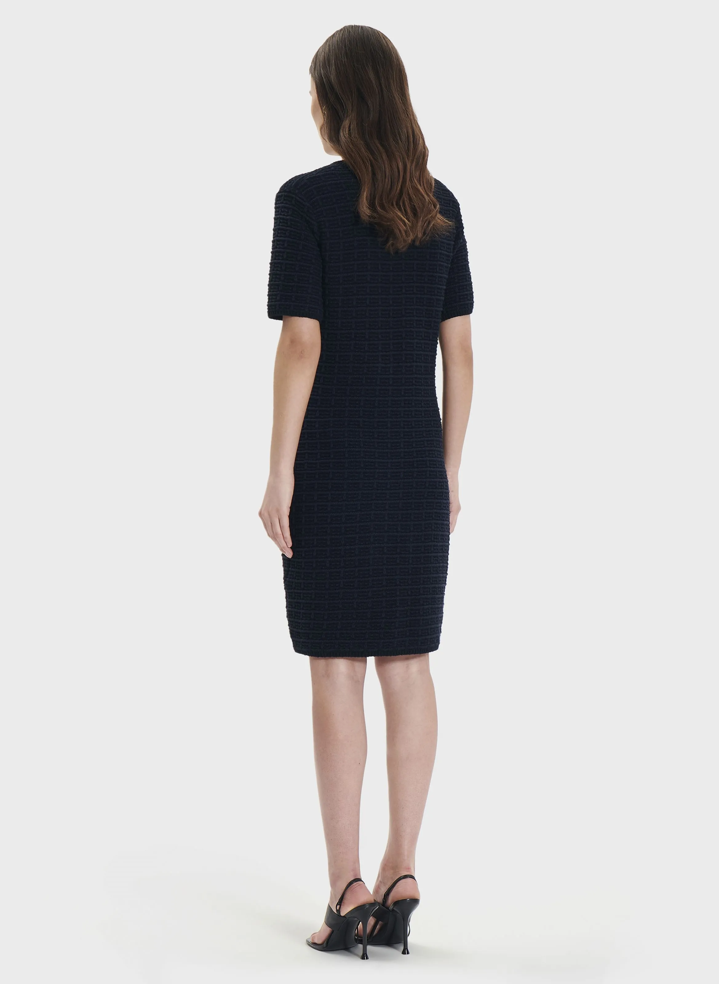ZAPA RISMANA  VESTIDO CORTO DE TWEED DE ALGODóN MEZCLADO EN AZUL