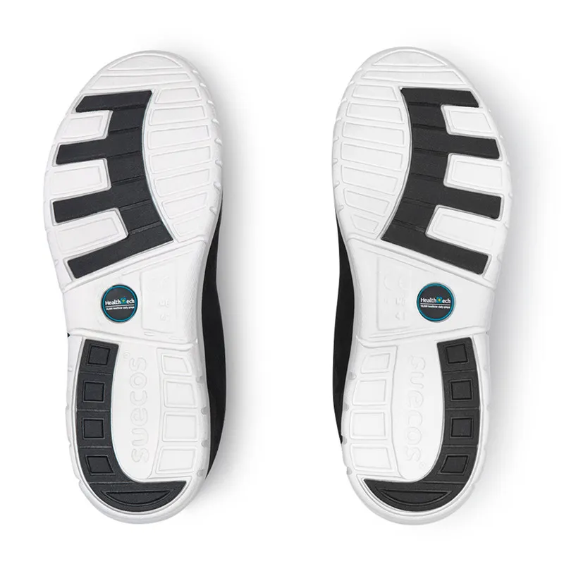 ZAPATILLA ALMA BLANCA Y NEGRA CON CORDONES  SUECOS