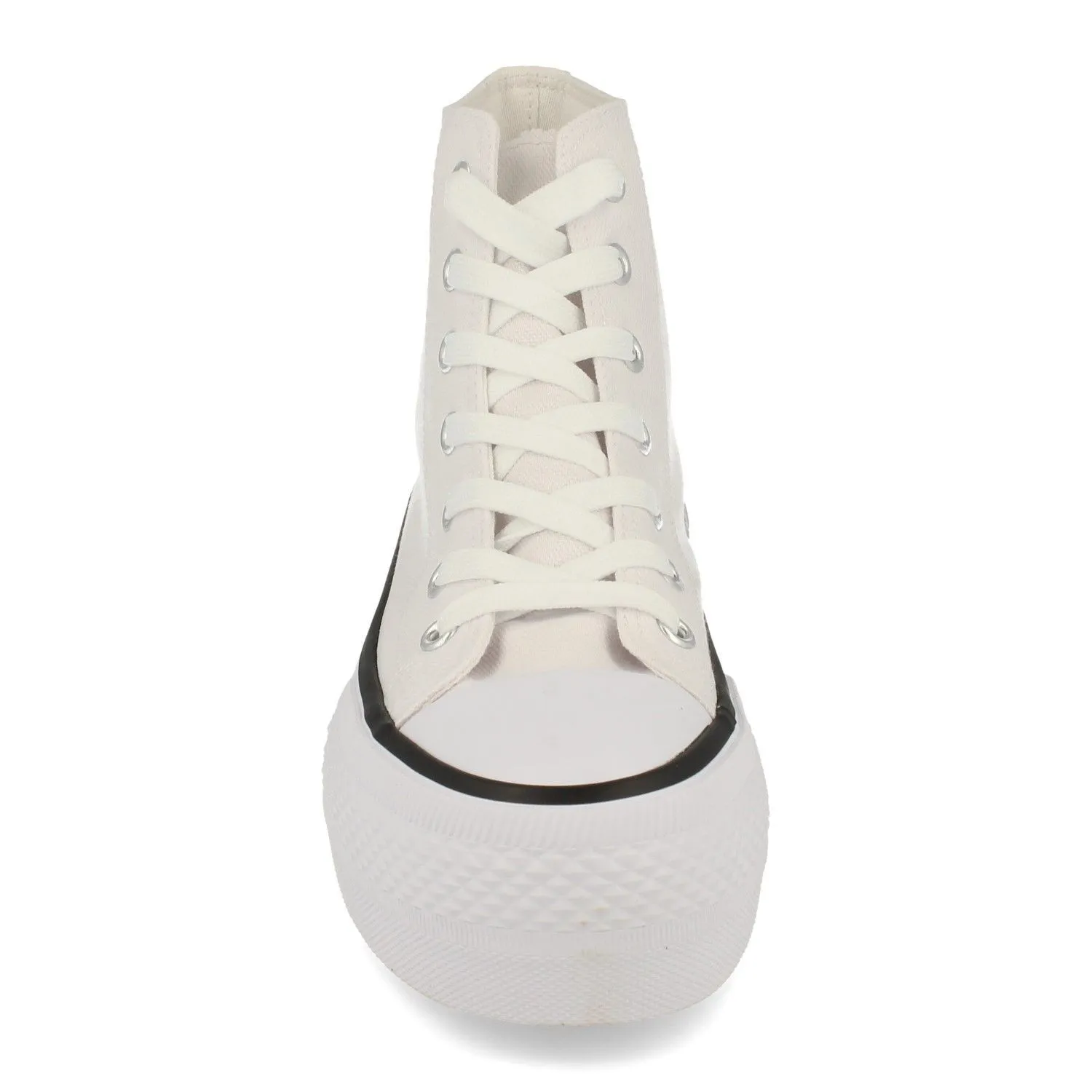 Zapatilla altas de lona mujer color blanco