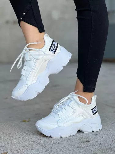 Zapatillas De Dama Con Plataforma Moda Sneakers Moda Art2600