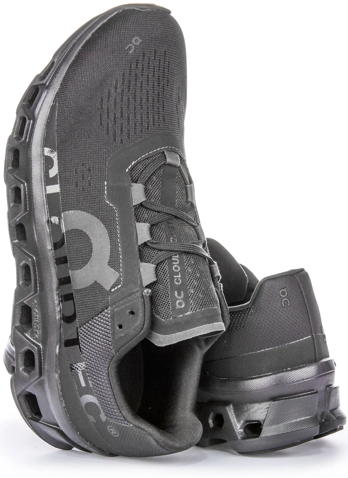 Zapatillas icónicas de Cloudtec Bounce de On Running Cloudmonster para hombres en blanco y negro